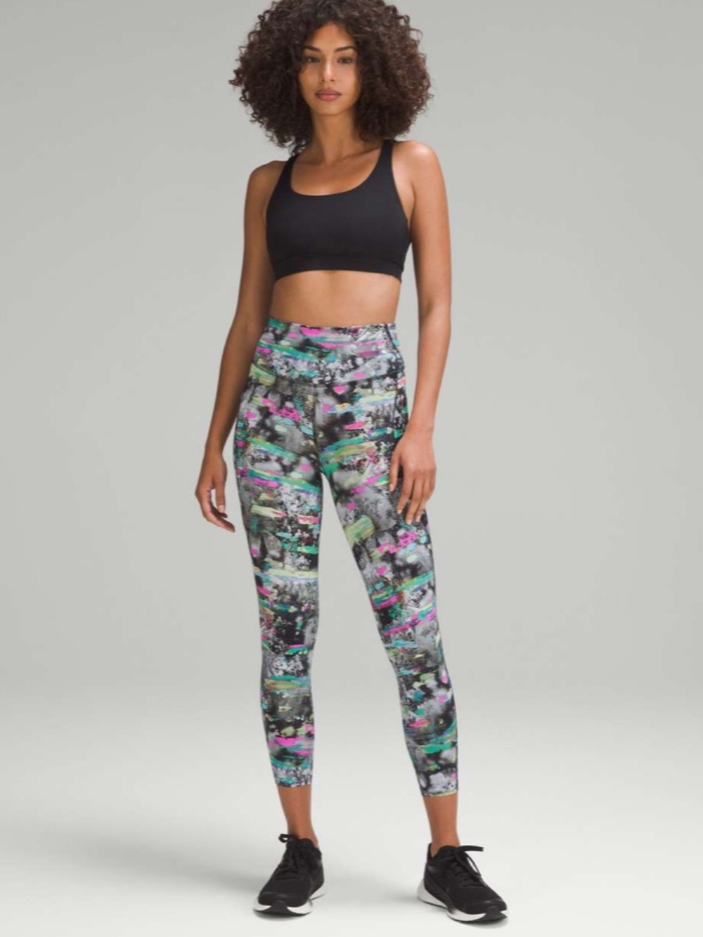 #980 Lululemon Fast and Free HR Tight 25” Paint Drift Multi Size 16 NWOT - Picture 4 of 8